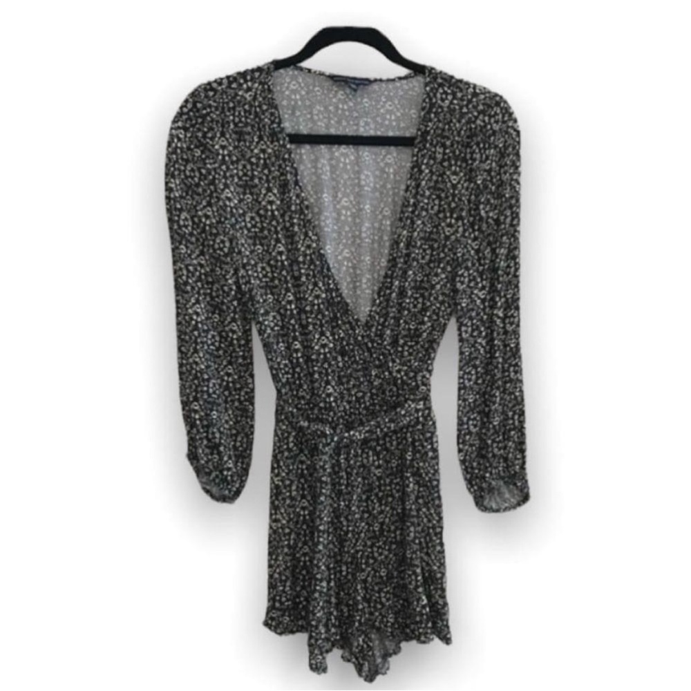 Black Print Romper - Size M- American Eagle Outfitters
